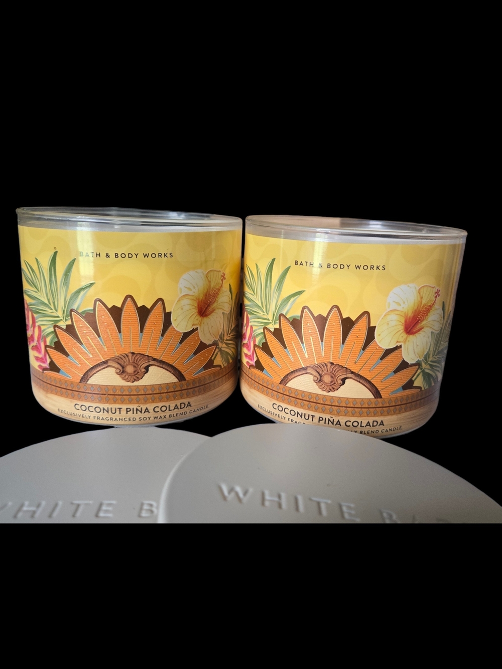 2pc Bath & Body Works Coconut Piña Colada 3-Wick Candle - NEW!!